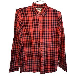 Goodthreads Men's Slim Fit Long-Sleeve Doubleface Shirt  Red Blue Plaid LT